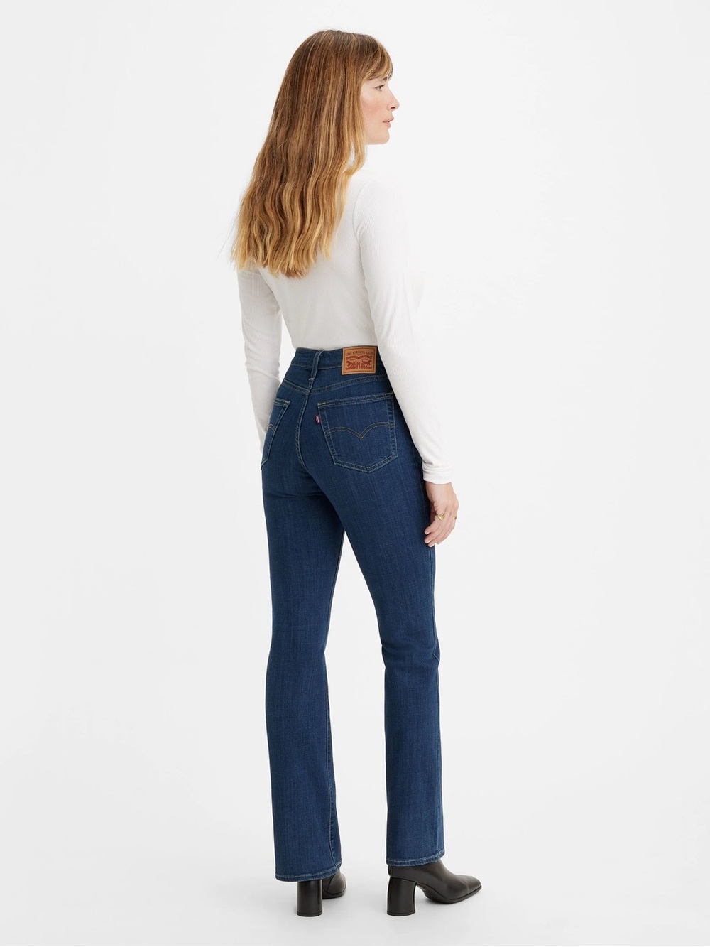 Levi's Women's Bootcut Jeans in Dark Blue Denim